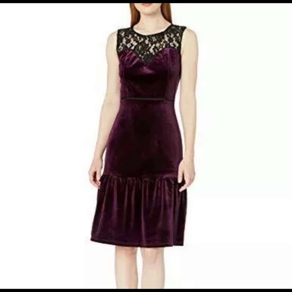 Nanette Lepore aubergine cocktail dress!